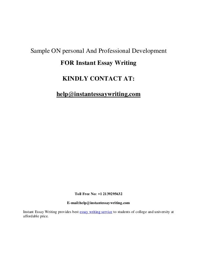 Professional Essaywriting Sample