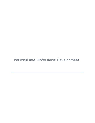 Personal and Professional Development
 