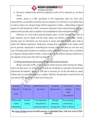 Personal and professional development | PDF
