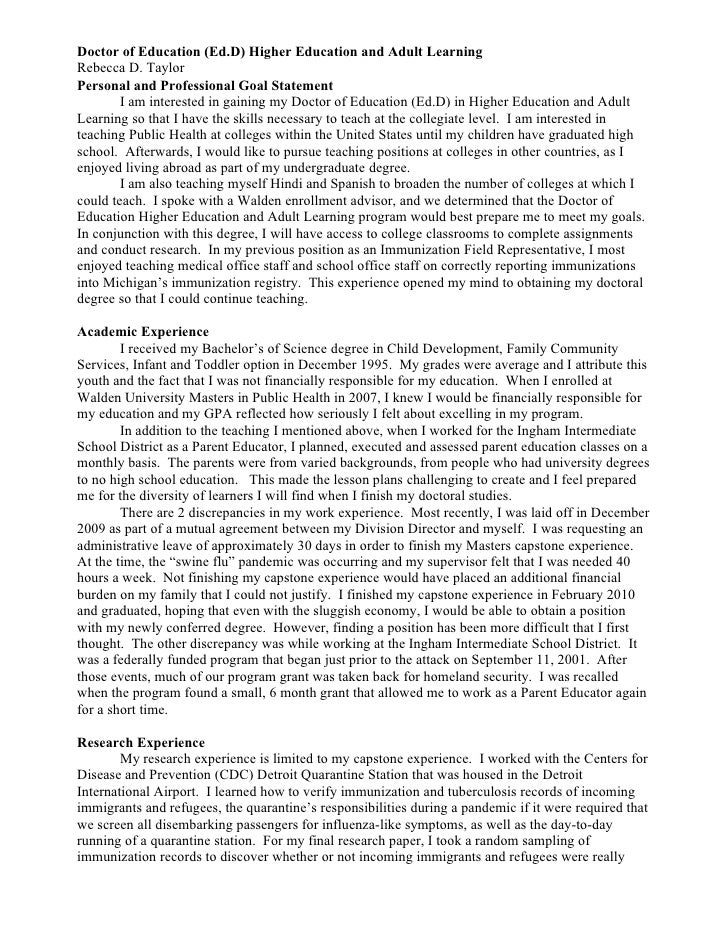 Statement of Purpose Examples for Graduate School in | BeMo® professional statement for graduate school