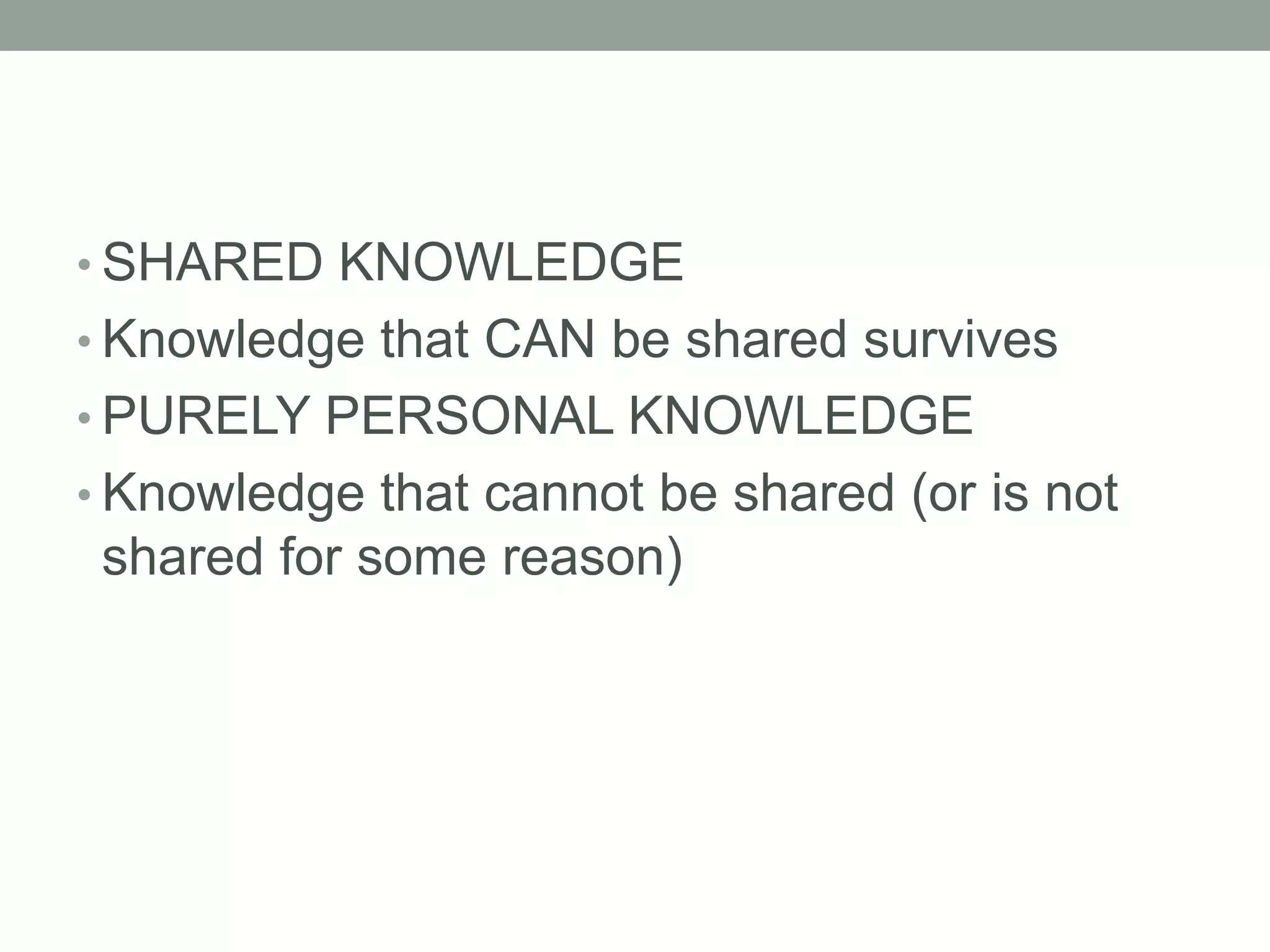 Personal and shared knowledge | PPTX