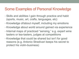 Personal and shared knowledge | PPTX