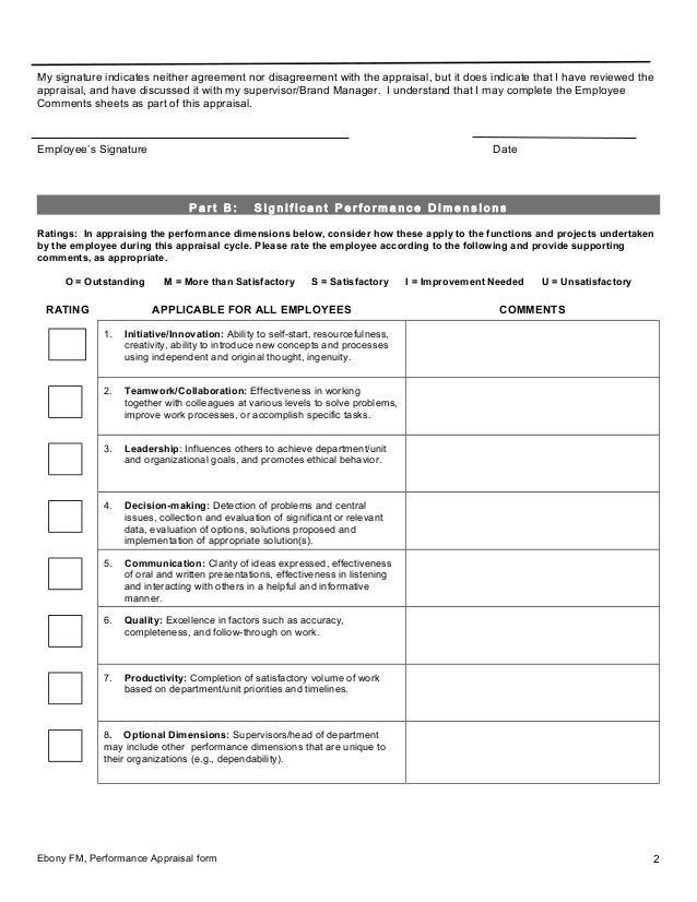 Personal statement for appraisal picture