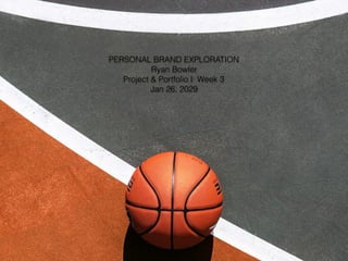 PERSONAL BRAND EXPLORATION
Ryan Bowler
Project & Portfolio I: Week 3
Jan 26, 2029
 