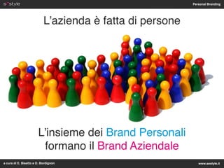 Personal Branding




                           L’azienda è fatta di persone




                       L’insieme dei Bra...