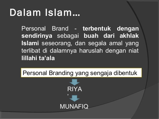 Personal Branding - Kajian Menurut Ilmu Sosial dan Islam