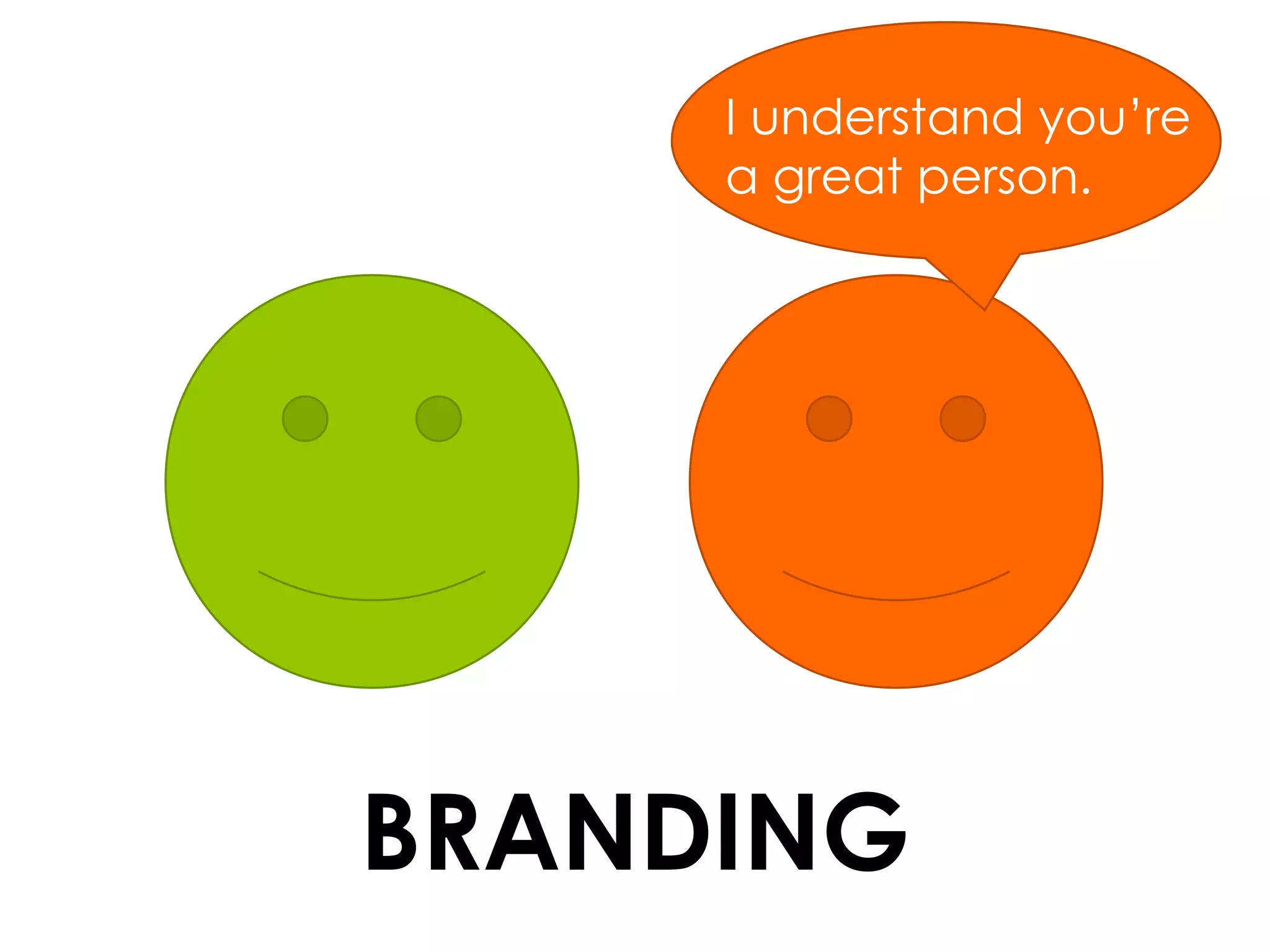 I understand you’re
     a great person.




BRANDING
 