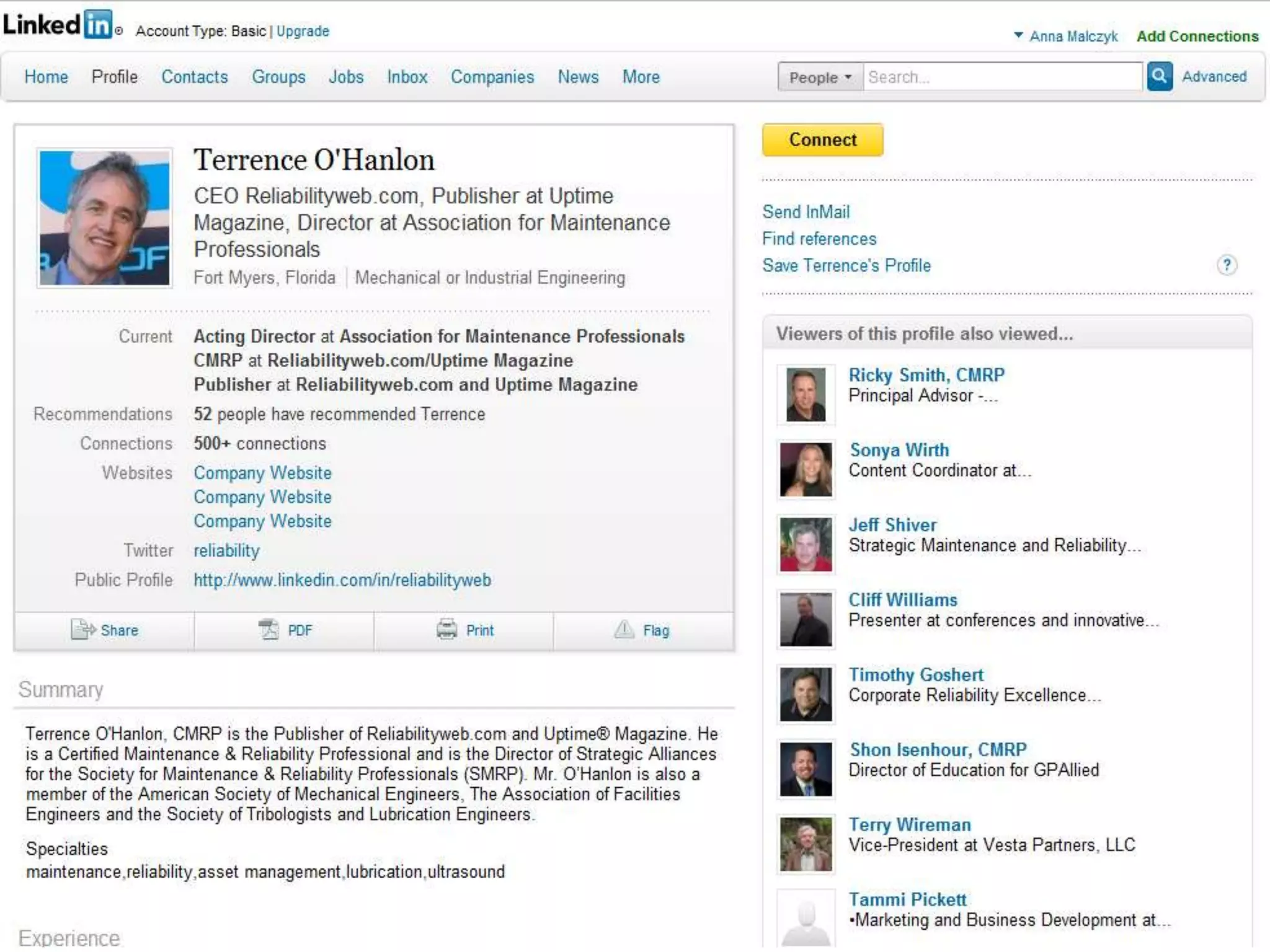 Personal branding
examples
Linkedin
 