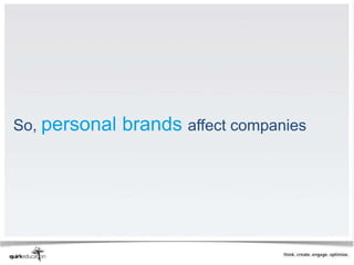 So, personal   brands affect companies
 