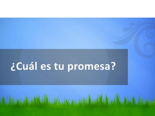¿Cuál es tu promesa?
 