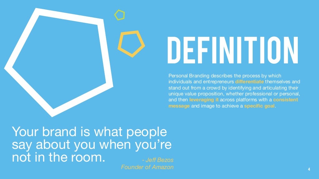 4 Definition Personal Branding describes