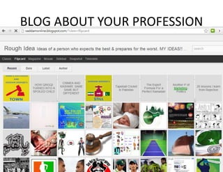 BLOG ABOUT YOUR PROFESSION
 