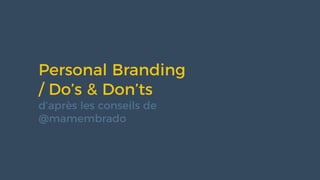 [MBADMB] Optimisation de votre Personal Branding avec Twitter et LinkedIn