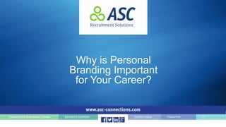 Why is Personal
Branding Important
for Your Career?
 
