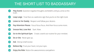 THE SHORT LIST TO BADDASSARY
 