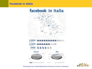 Facebook in Italia




          Promuoversi con i Social Network per il lavoro, la carriera, il business
 