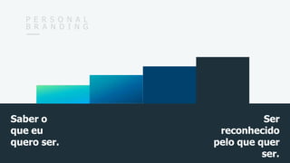 P E R S O N A L
B R A N D I N G
Saber o
que eu
quero ser.
Ser
reconhecido
pelo que quer
ser.
 
