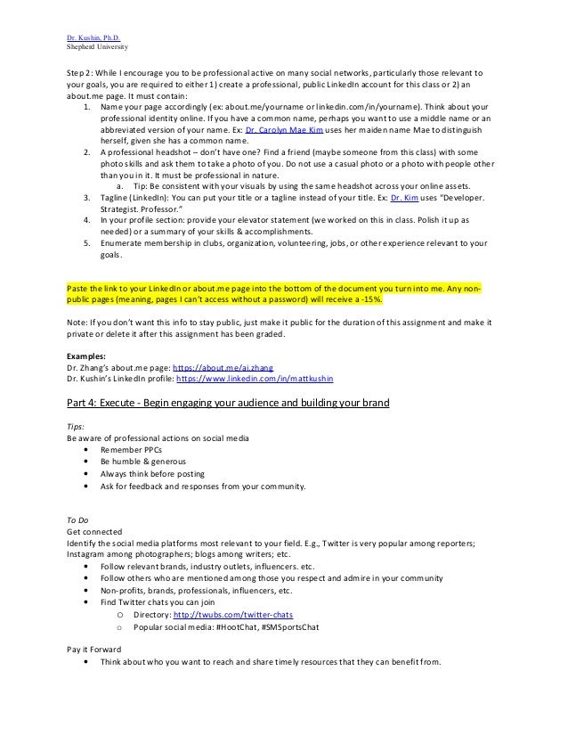 Personal branding Assignment