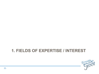 1. FIELDS OF EXPERTISE / INTEREST
35
 