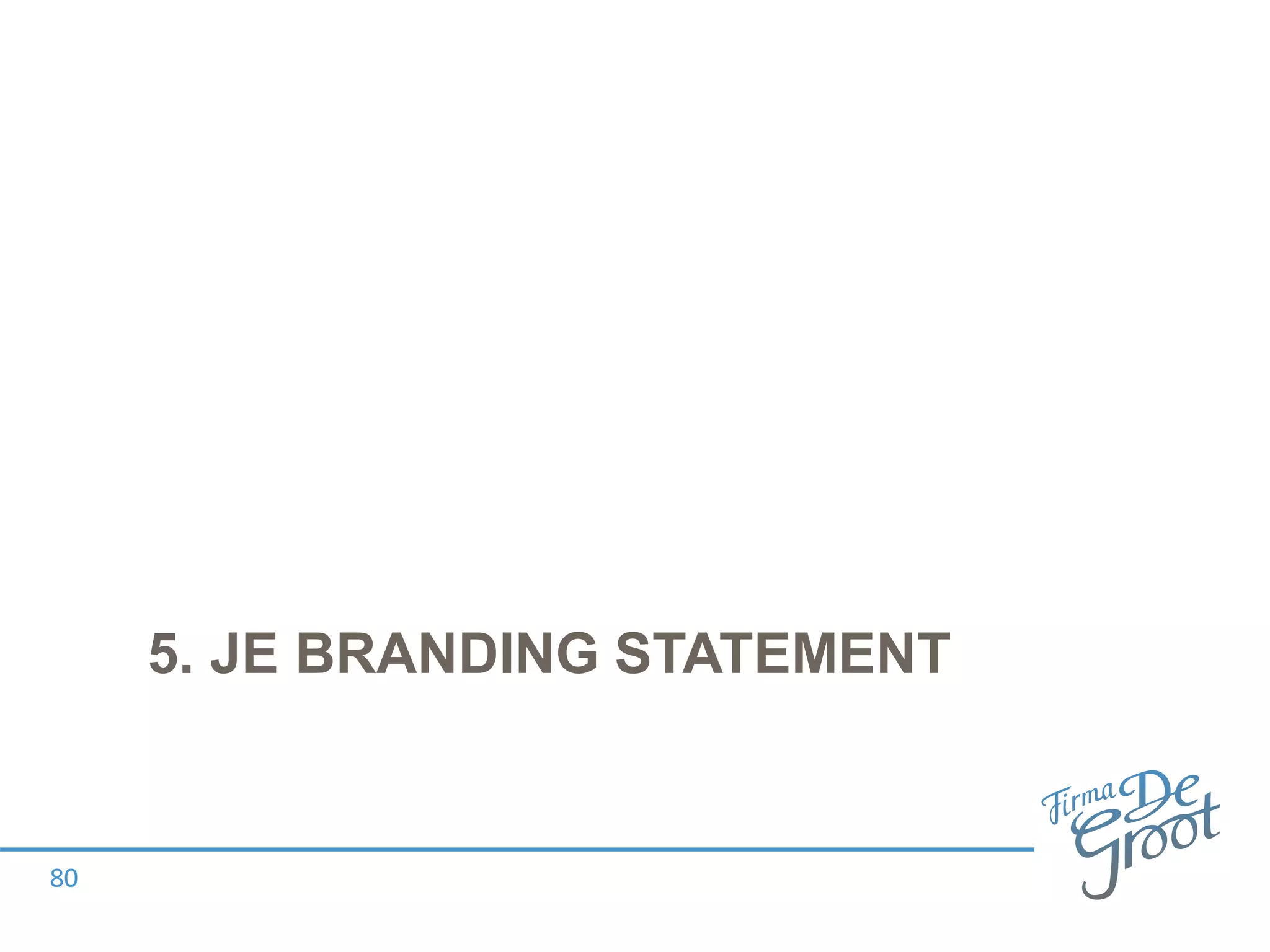 5. JE BRANDING STATEMENT
80
 