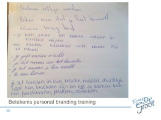Betekenis personal branding training
50
 