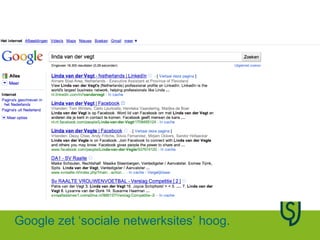 Google zet ‘sociale netwerksites’ hoog. 