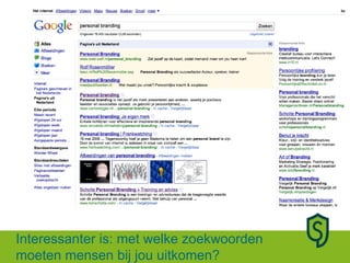 Interessanter is: met welke zoekwoorden moeten mensen bij jou uitkomen? 