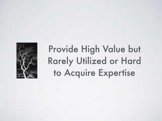 The Consumer (client)
always faces the
decision of  
make (DIY) versus buy
 