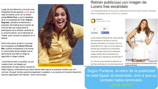 Según Pantene, el retiro de la publicidad
no está ligado al escándalo, sino a que su
contrato había terminado.
¿Será cierto?
 