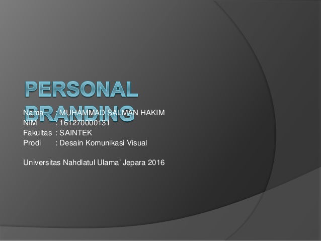 Personal branding (muhammad salman hakim)
