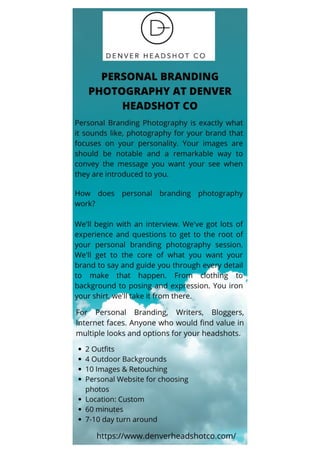 PERSONAL BRANDING PHOTOGRAPHY AT DENVER HEADSHOT CO