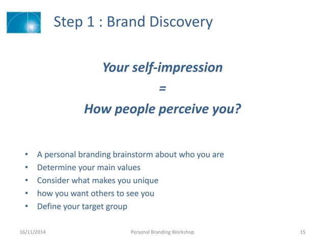 Personal Branding Workshop For Students Vu Ppt