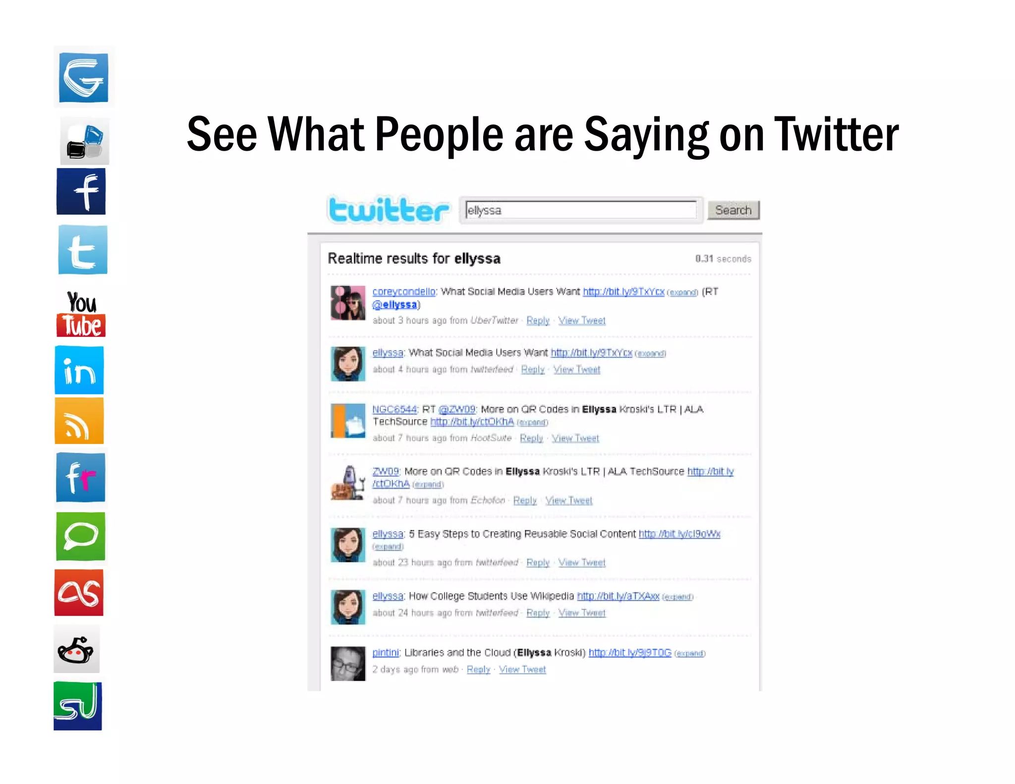 See What People are Saying on Twitter
 