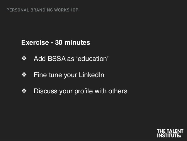 Personal Branding Workshop
