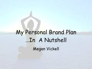 My Personal Brand Plan …In  A Nutshell Megan Vickell 