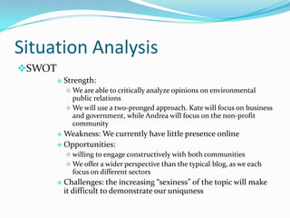 We want to engage other interested parties and share information