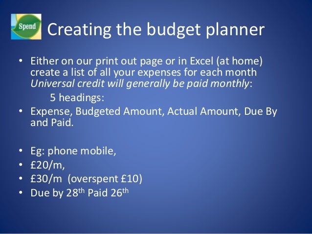 budget print out