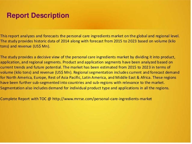 Global Personal Care Ingredients Market Trends and ...