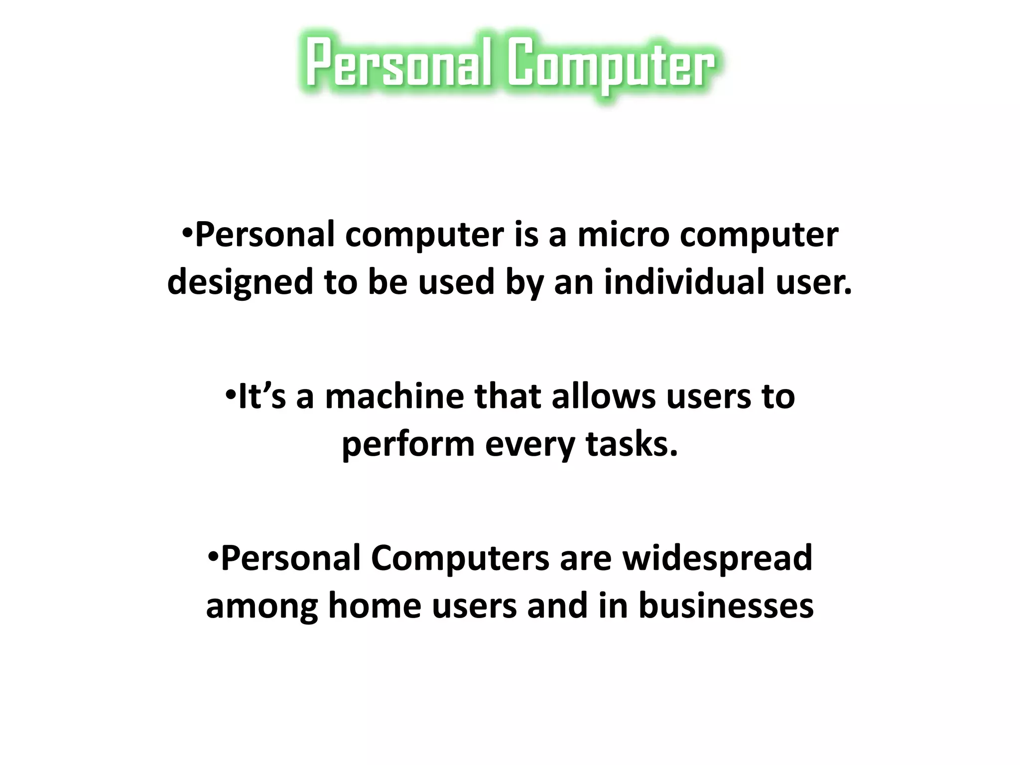 Personal computer | PPTX