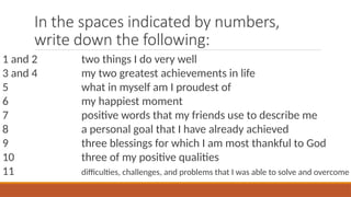 Personal Development Grade 12- Quiz Number 1 | PPTX