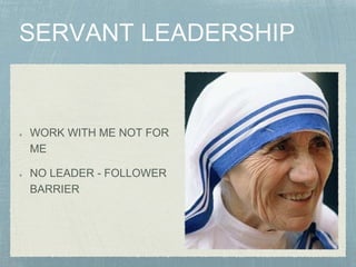 WORK WITH ME NOT FOR
ME
NO LEADER - FOLLOWER
BARRIER
 