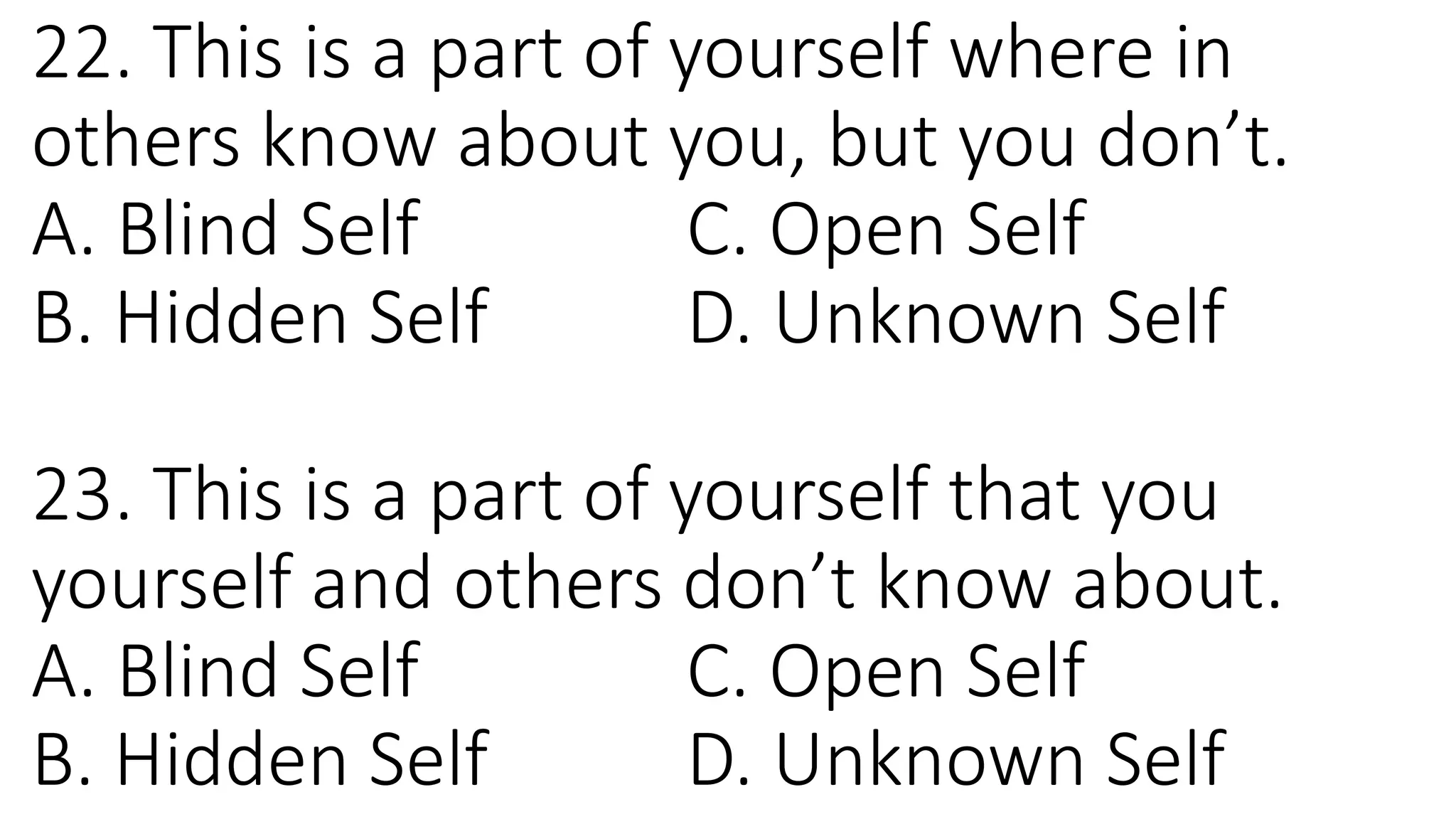 Personal development module 1 and module 2 quarter 1 ppt