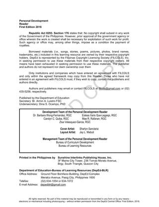 Personal development | PDF