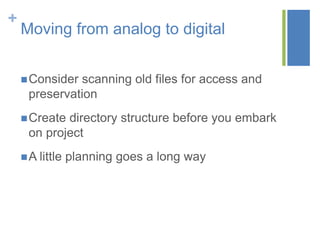 Personal Digital Archiving | PPTX