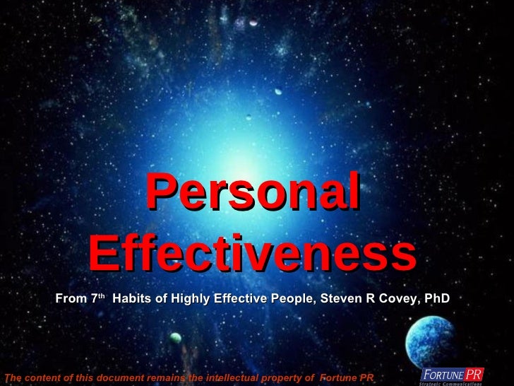 Personal Effectiveness