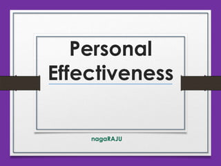 Personal
Effectiveness
nagaRAJU

 