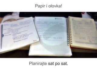 Papir i olovka!




Planirajte sat po sat.
 
