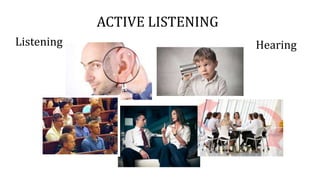 ACTIVE LISTENING
Listening Hearing
 