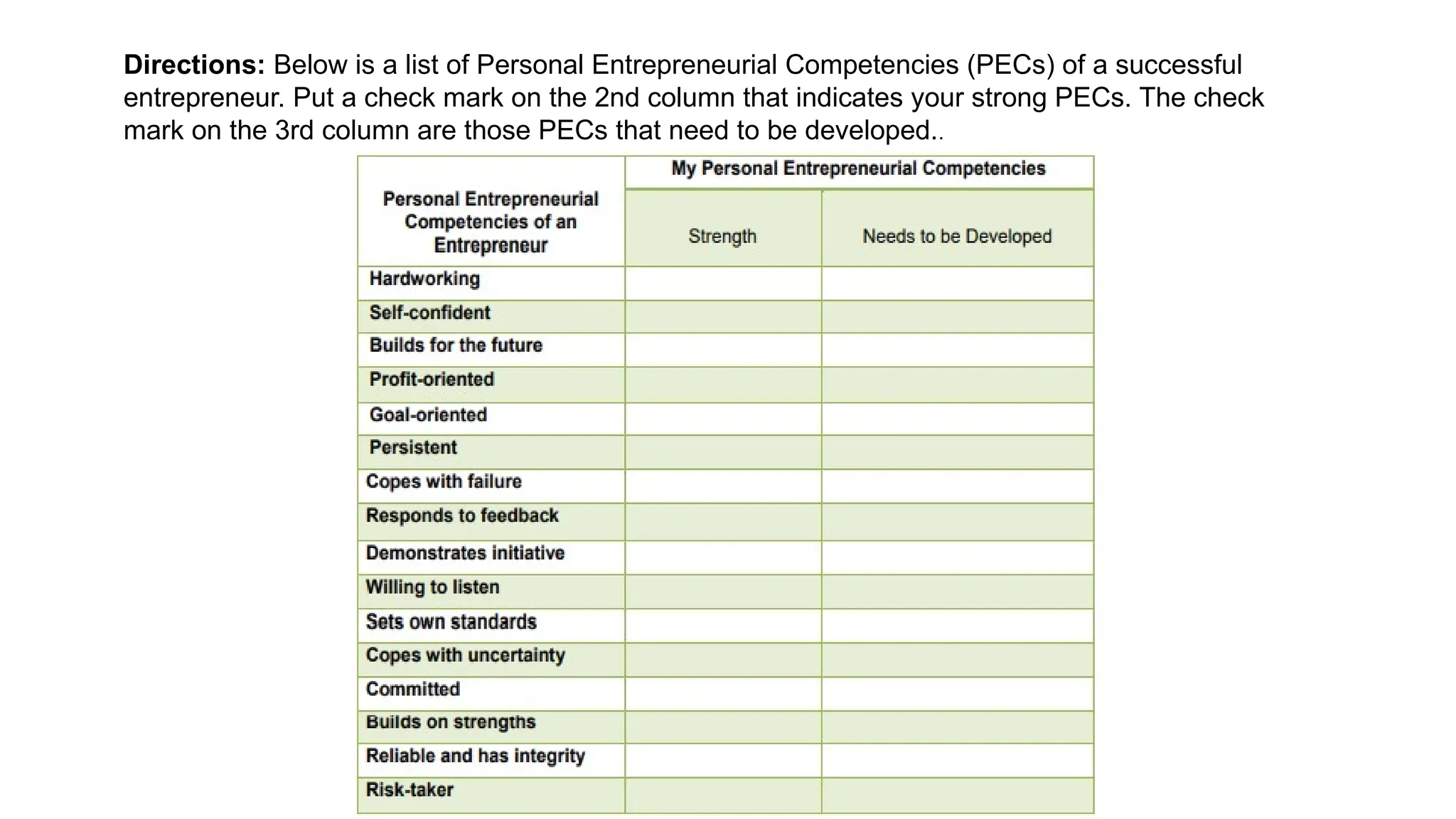 Developed Pecs personal entrepreneurial competencies ICT9.pptx