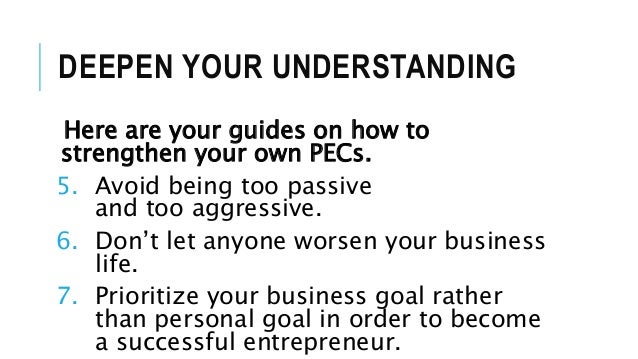 Personal Entrepreneurial Competencies